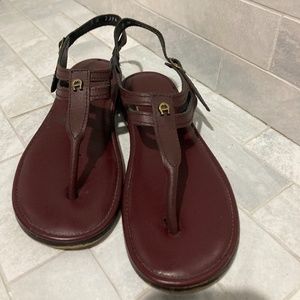 ETIENNE AIGNER SLING BACK SANDALS